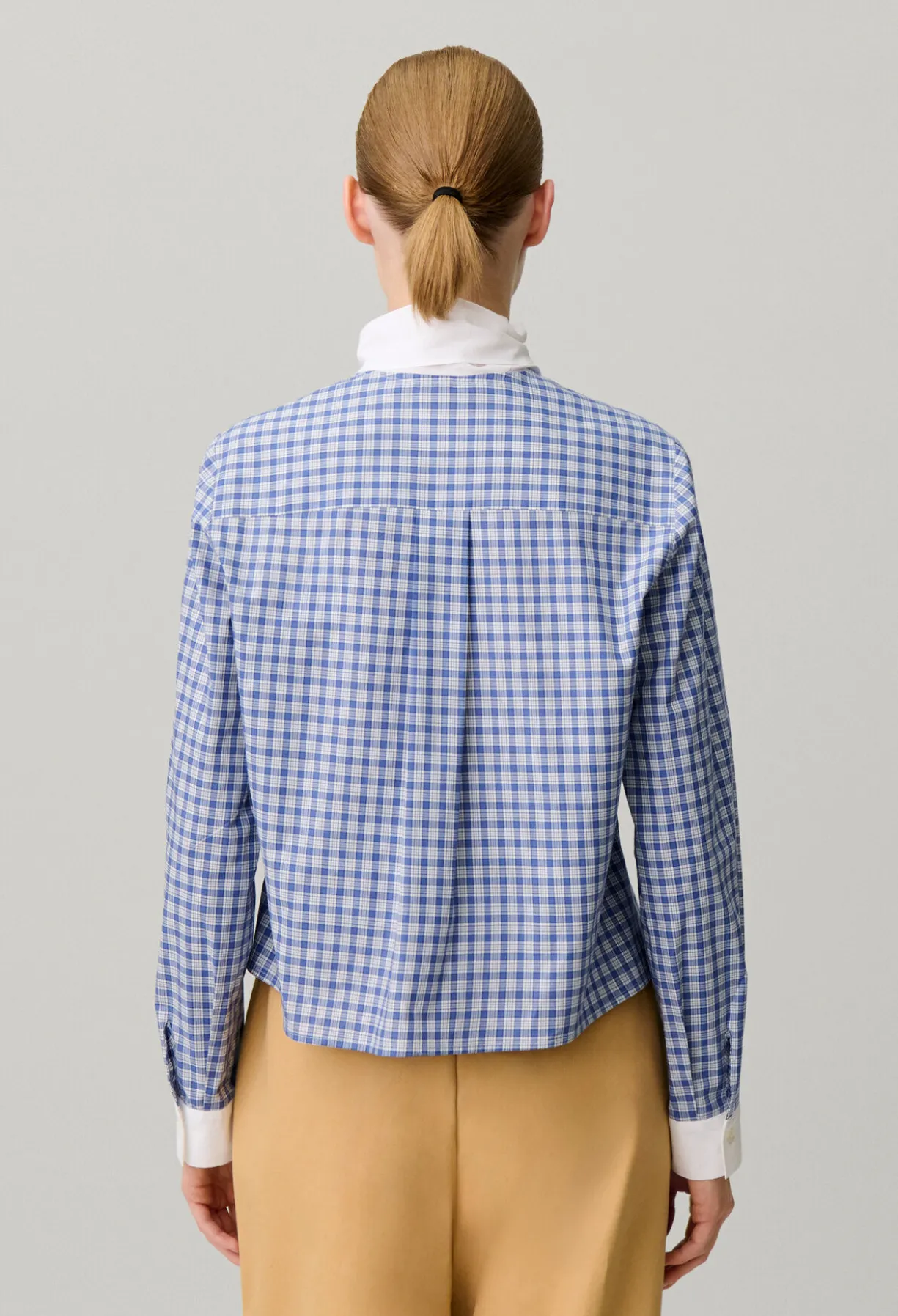 Blouse carreaux popeline