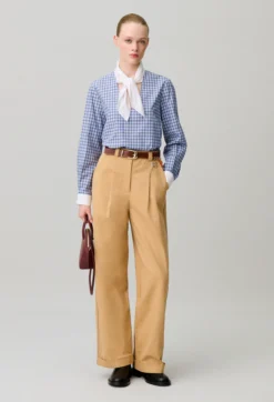 Blouse carreaux popeline