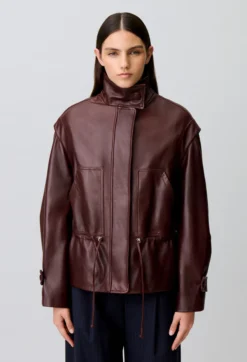 Blouson coupe large cuir