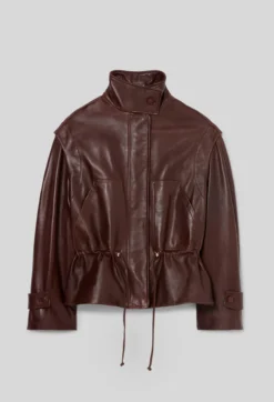 Blouson coupe large cuir
