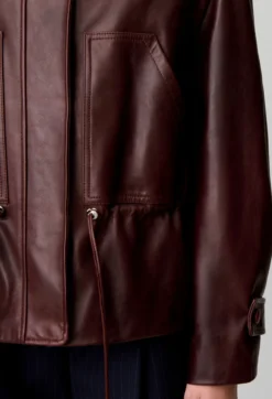 Blouson coupe large cuir