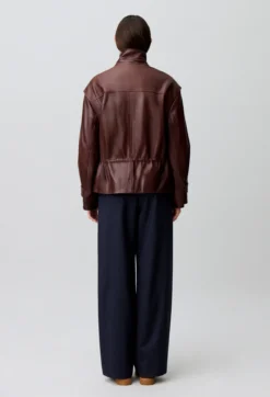 Blouson coupe large cuir