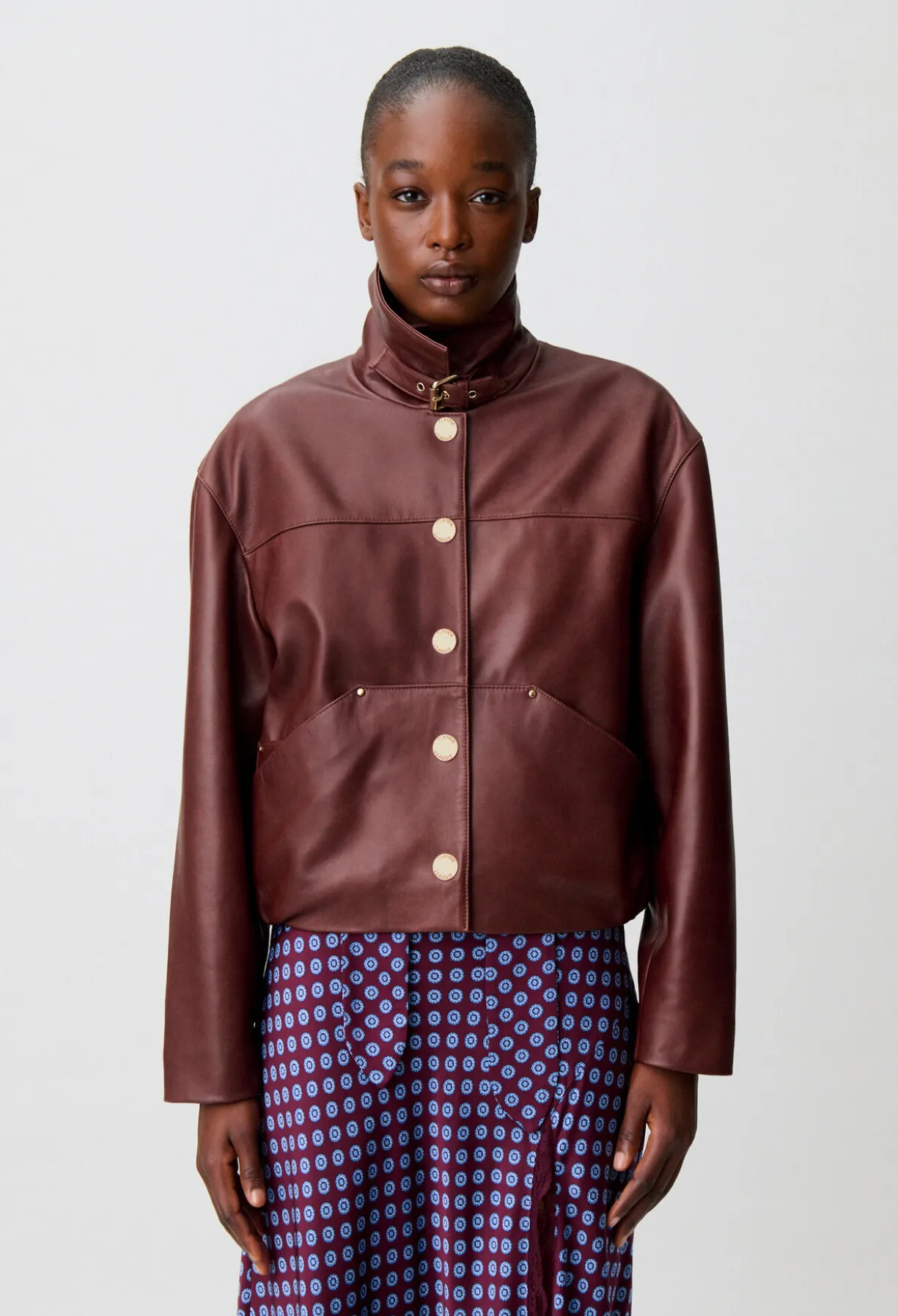 Blouson cuir court
