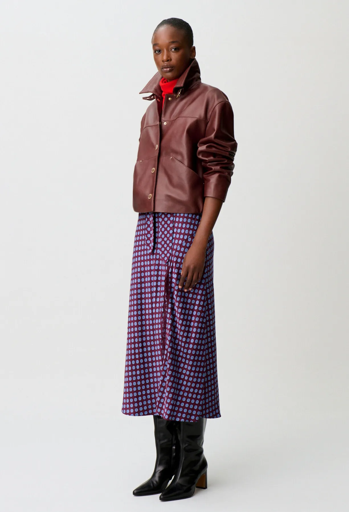 Blouson cuir court