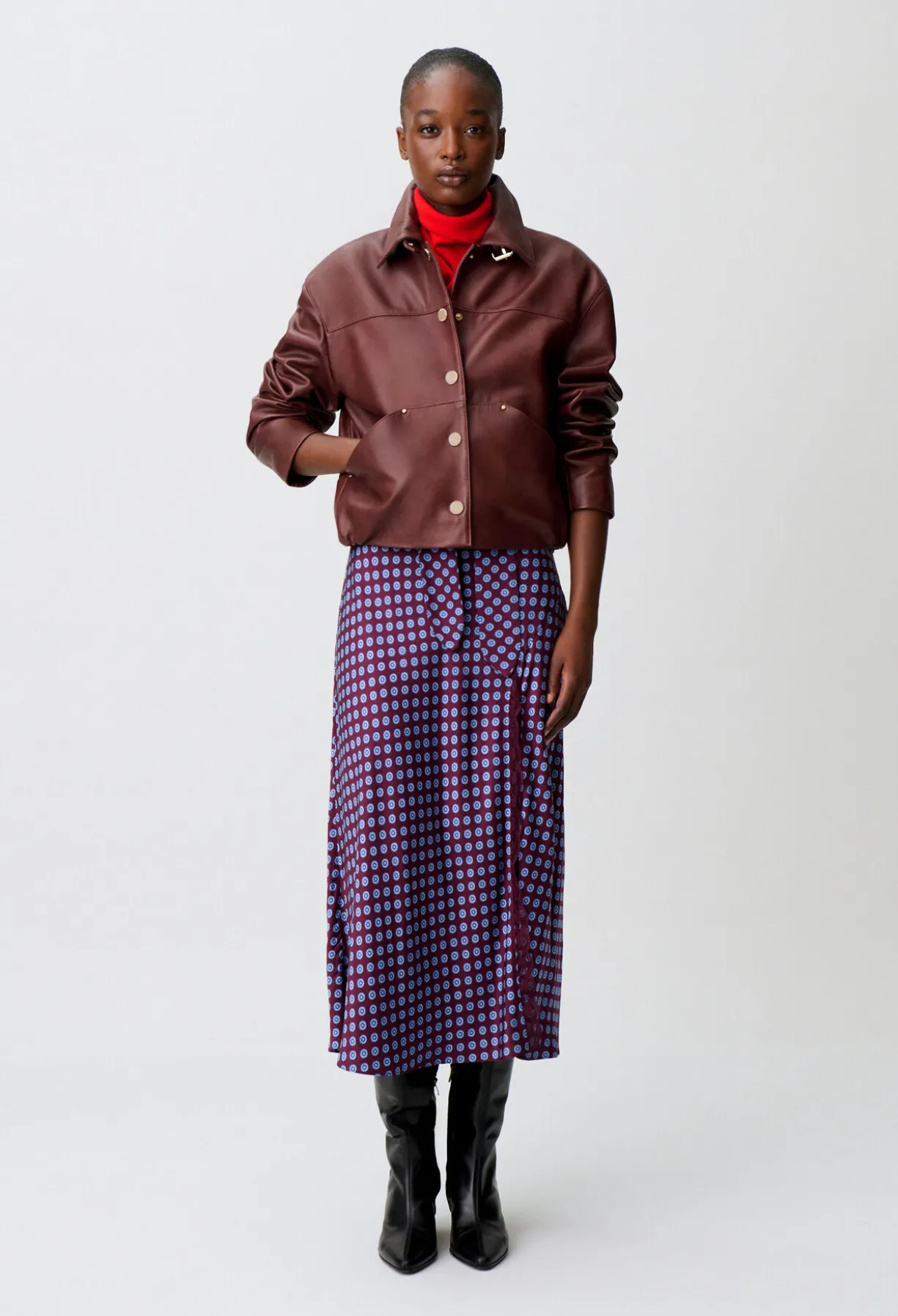 Blouson cuir court