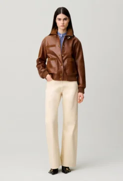 Blouson cuir large