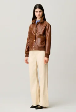 Blouson cuir large