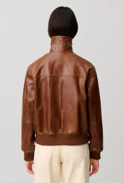 Blouson cuir large