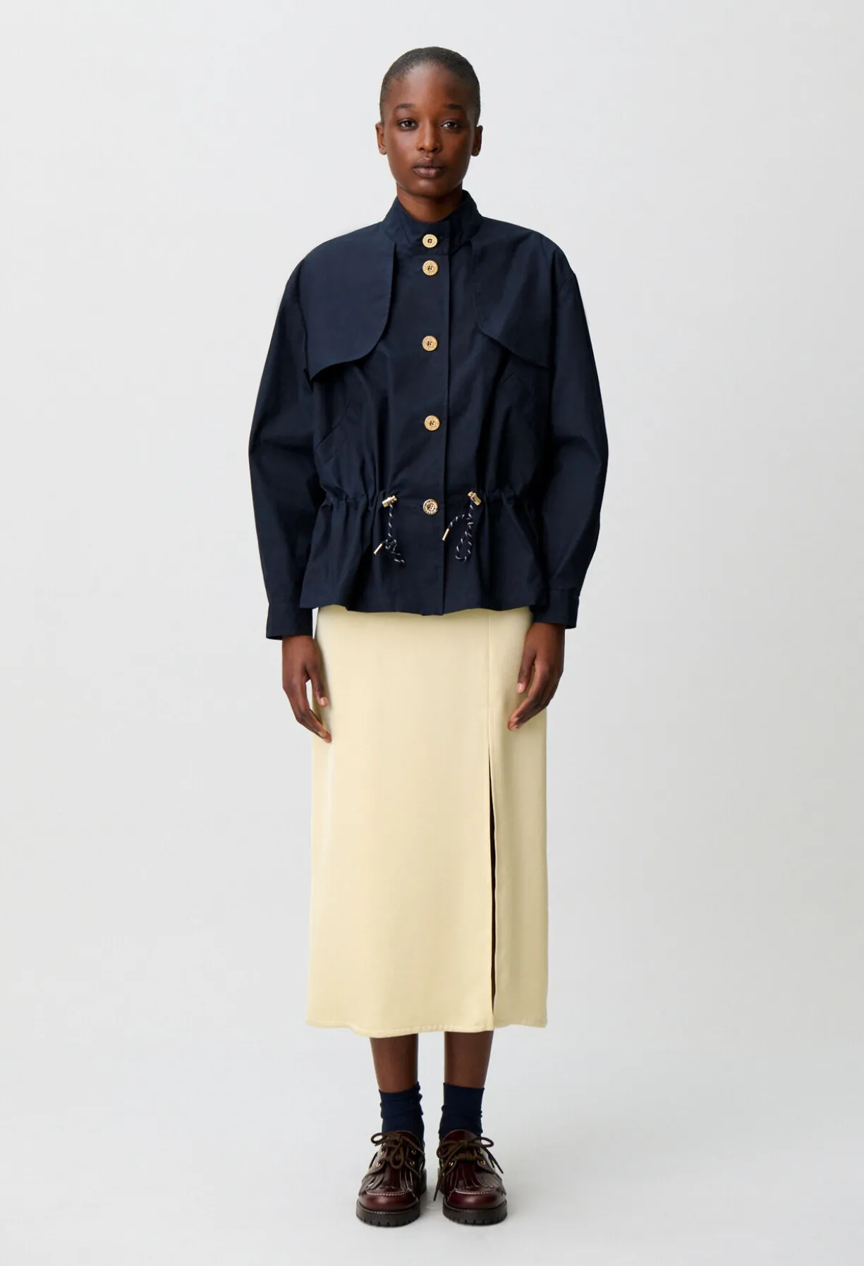 Blouson gabardine ciré