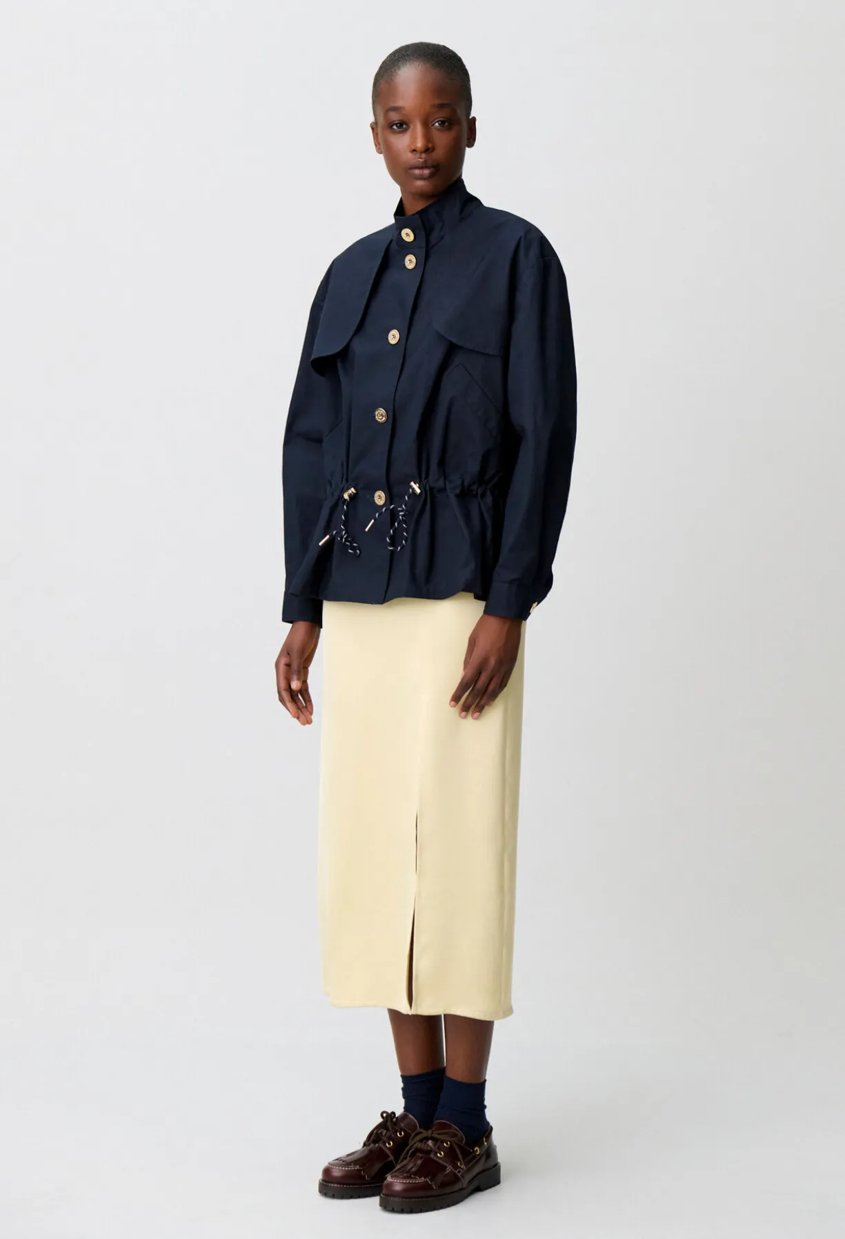 Blouson gabardine ciré