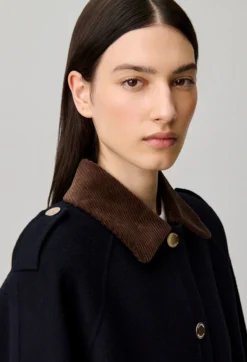 Blouson large pressions dorées