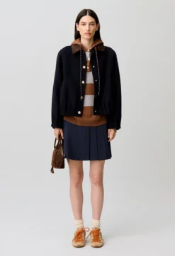 Blouson large pressions dorées