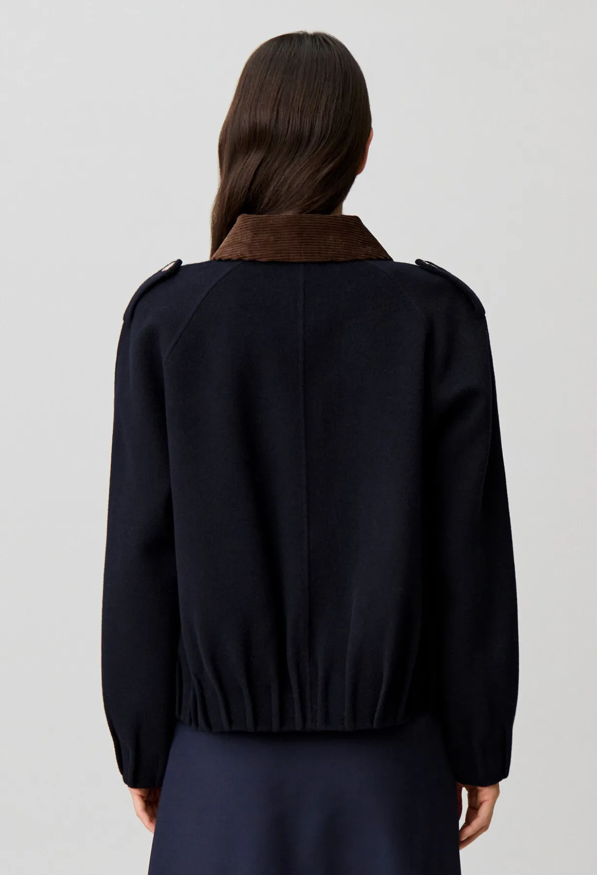 Blouson large pressions dorées