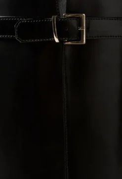 Bottes hautes cuir lisse ciré