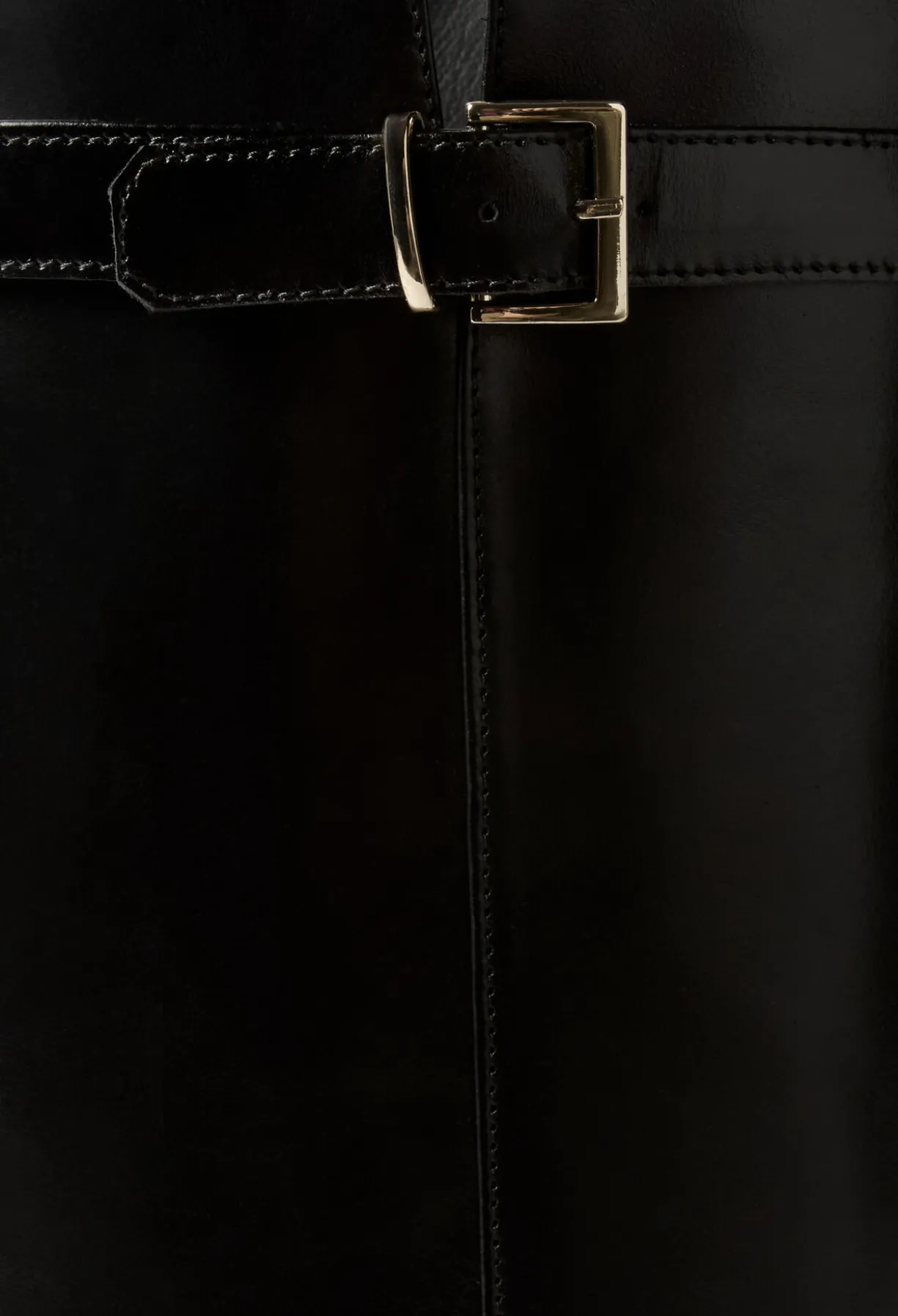 Bottes hautes cuir lisse ciré