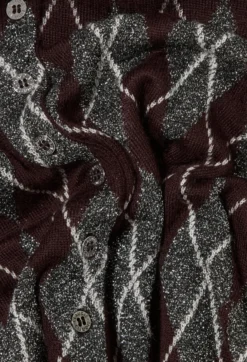Cardigan maille motif Argyle
