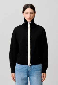 Cardigan maille zippé col camionneur