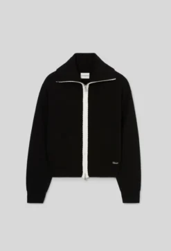 Cardigan maille zippé col camionneur