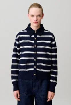 Cardigan rayé