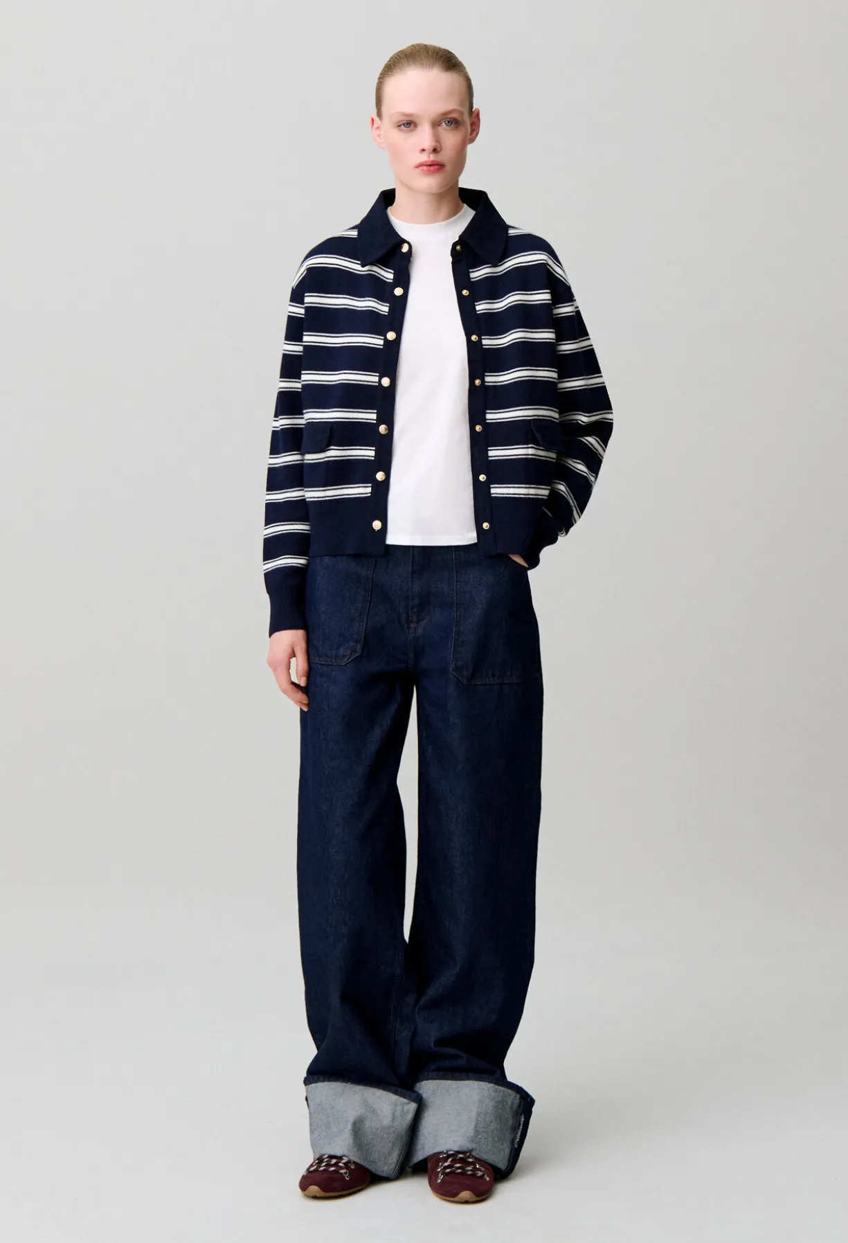 Cardigan rayé