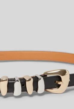 Ceinture cuir boucle dorée