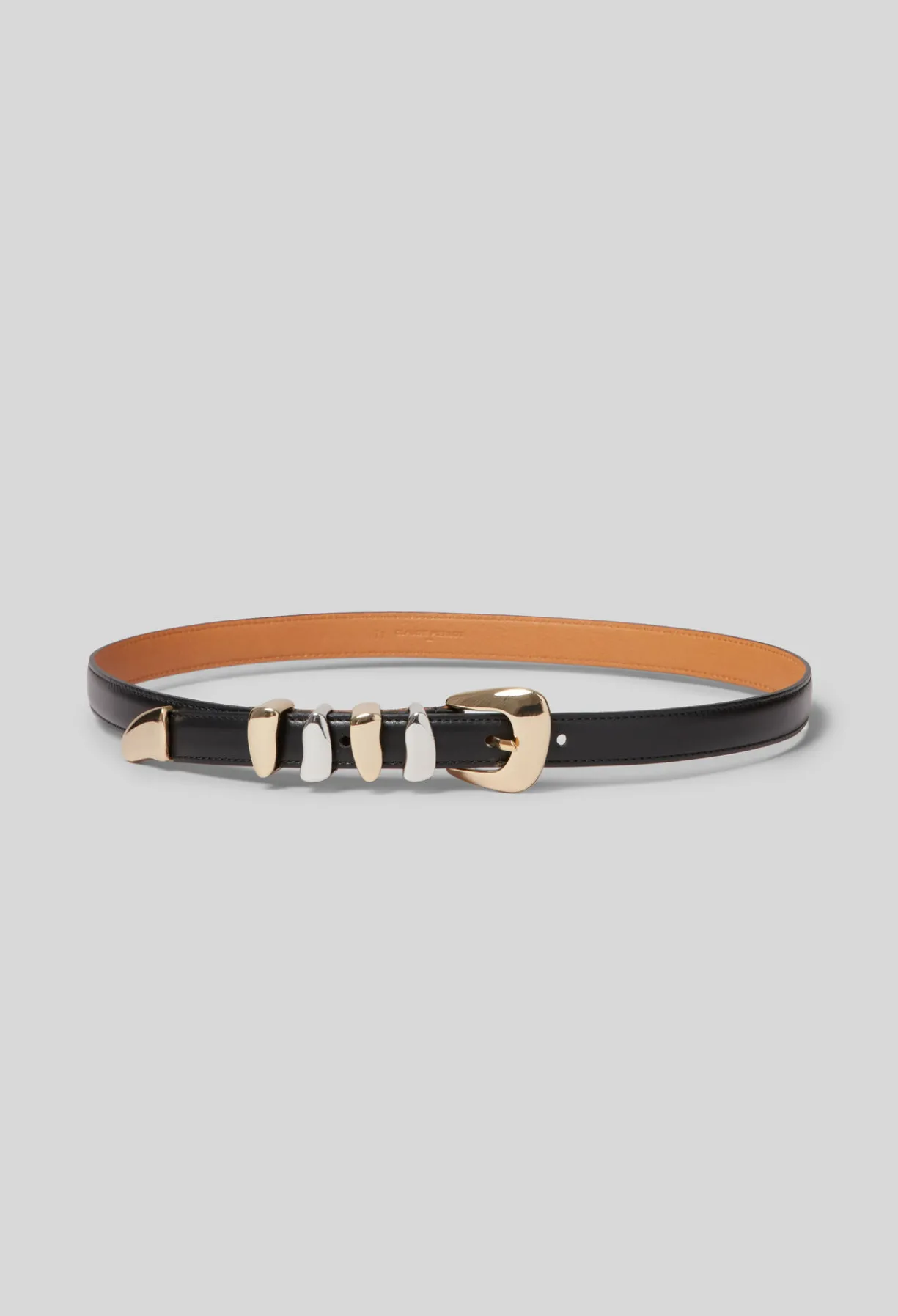 Ceinture cuir boucle dorée