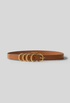 Ceinture cuir boucle dorée