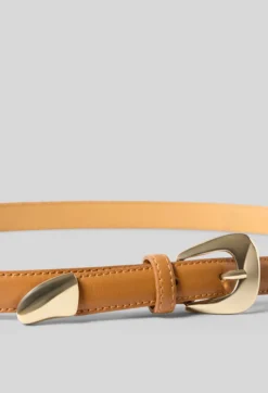Ceinture cuir boucle organique