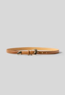 Ceinture cuir boucle organique