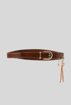 Ceinture cuir œillets charms