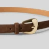 Ceinture cuir suède boucle