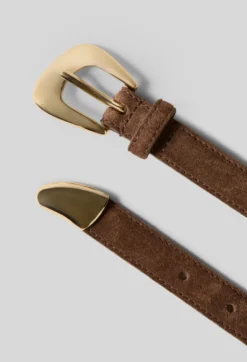 Ceinture cuir suède boucle