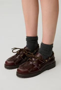 Chaussures bateau cuir