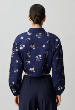 Chemise courte fleurie