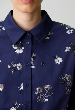 Chemise courte fleurie