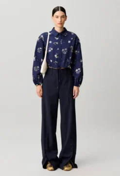 Chemise courte fleurie