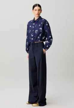 Chemise courte fleurie