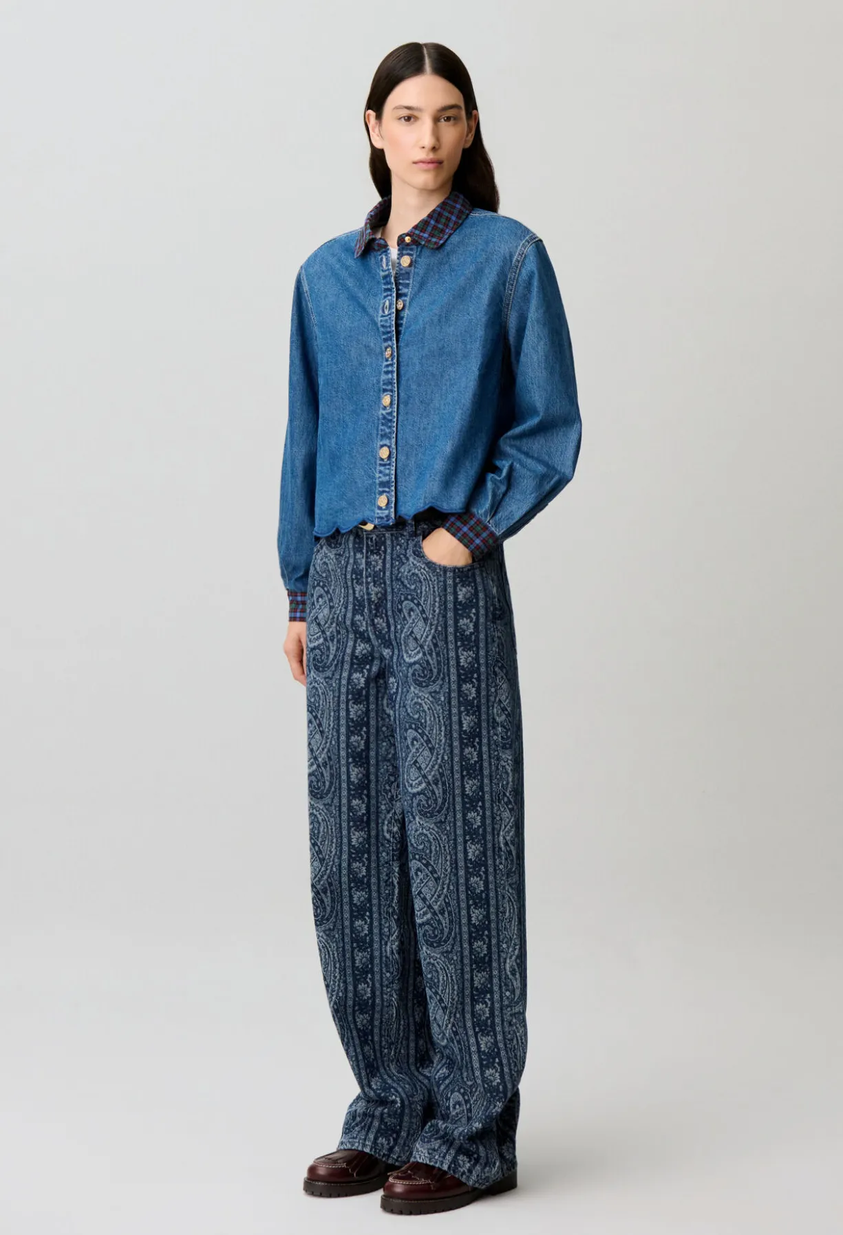 Chemise denim coton