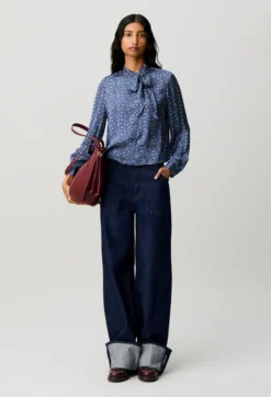 Chemise imprimée lavallière