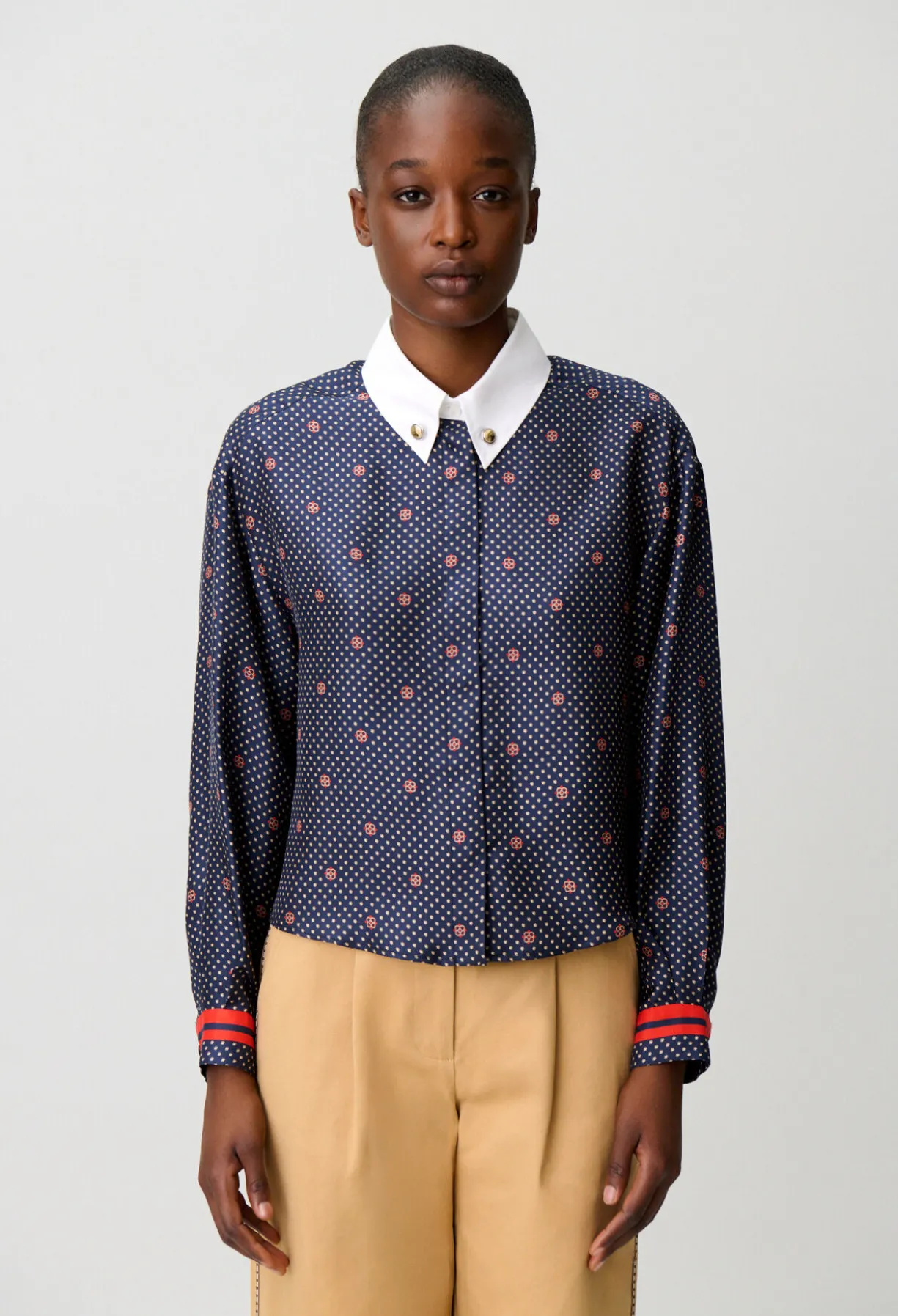 Chemise imprimée soie