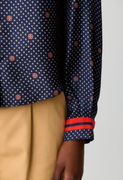 Chemise imprimée soie
