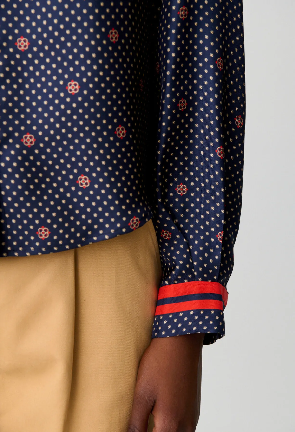 Chemise imprimée soie