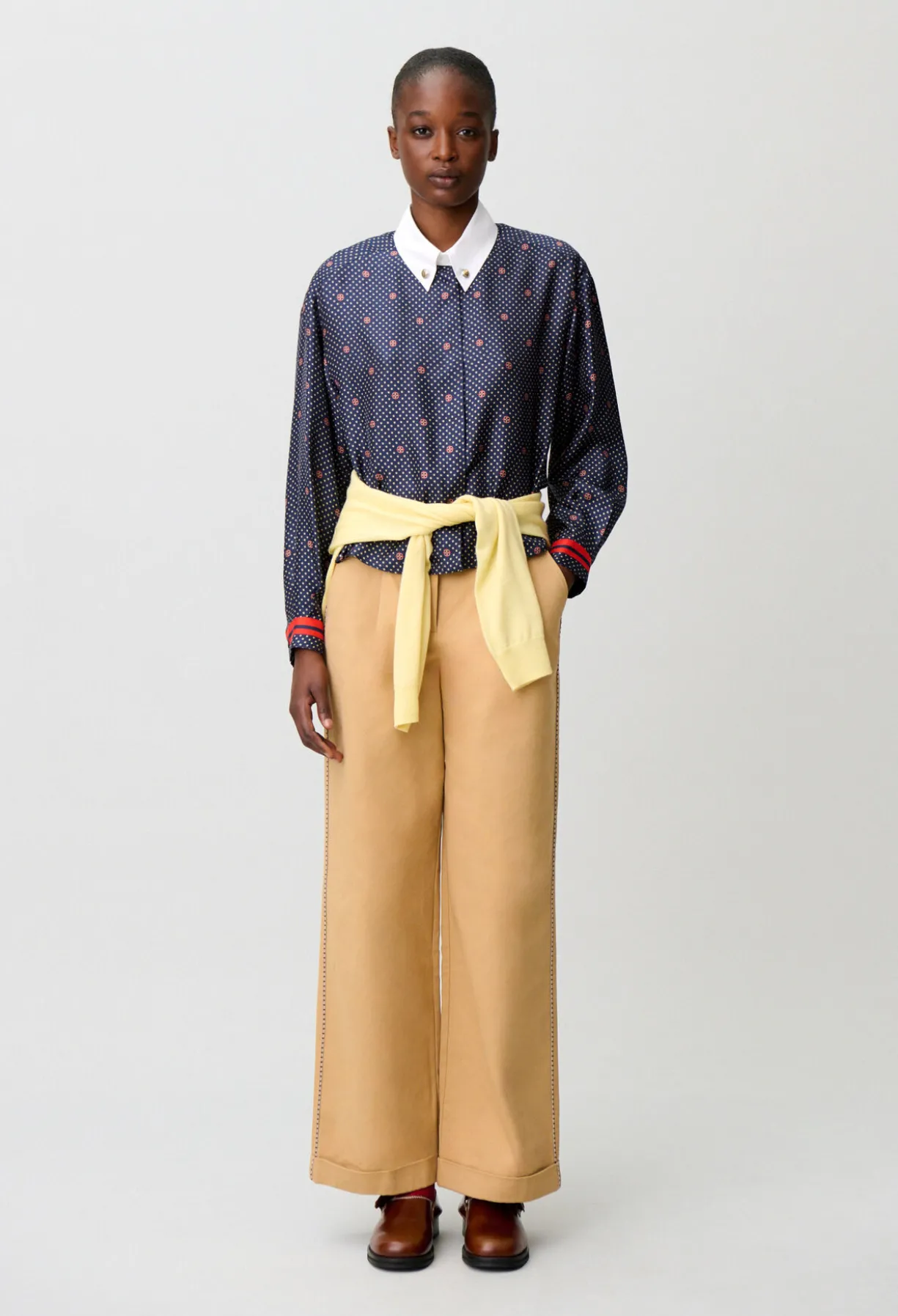 Chemise imprimée soie