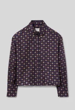 Chemise imprimée soie