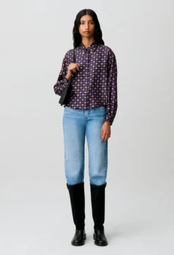 Chemise imprimée soie