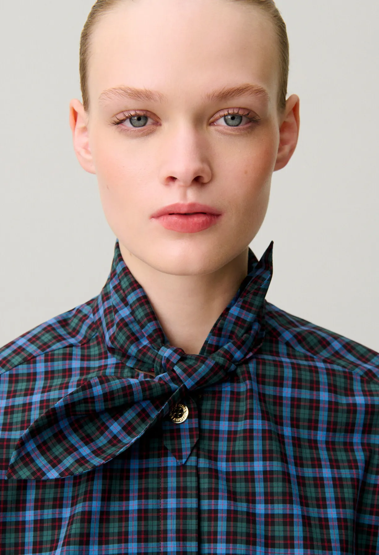 Chemise popeline col foulard