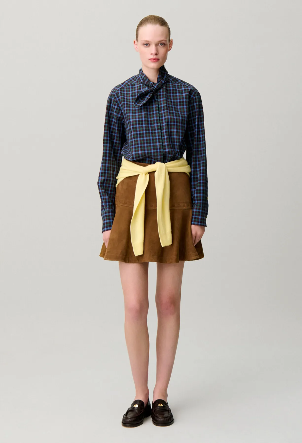 Chemise popeline col foulard