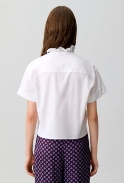 Chemise popeline col victorien