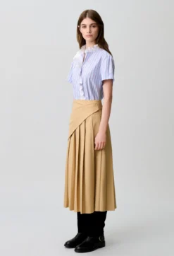 Chemise popeline rayée volants