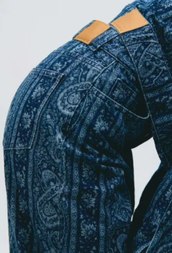 Jean droit denim imprimé